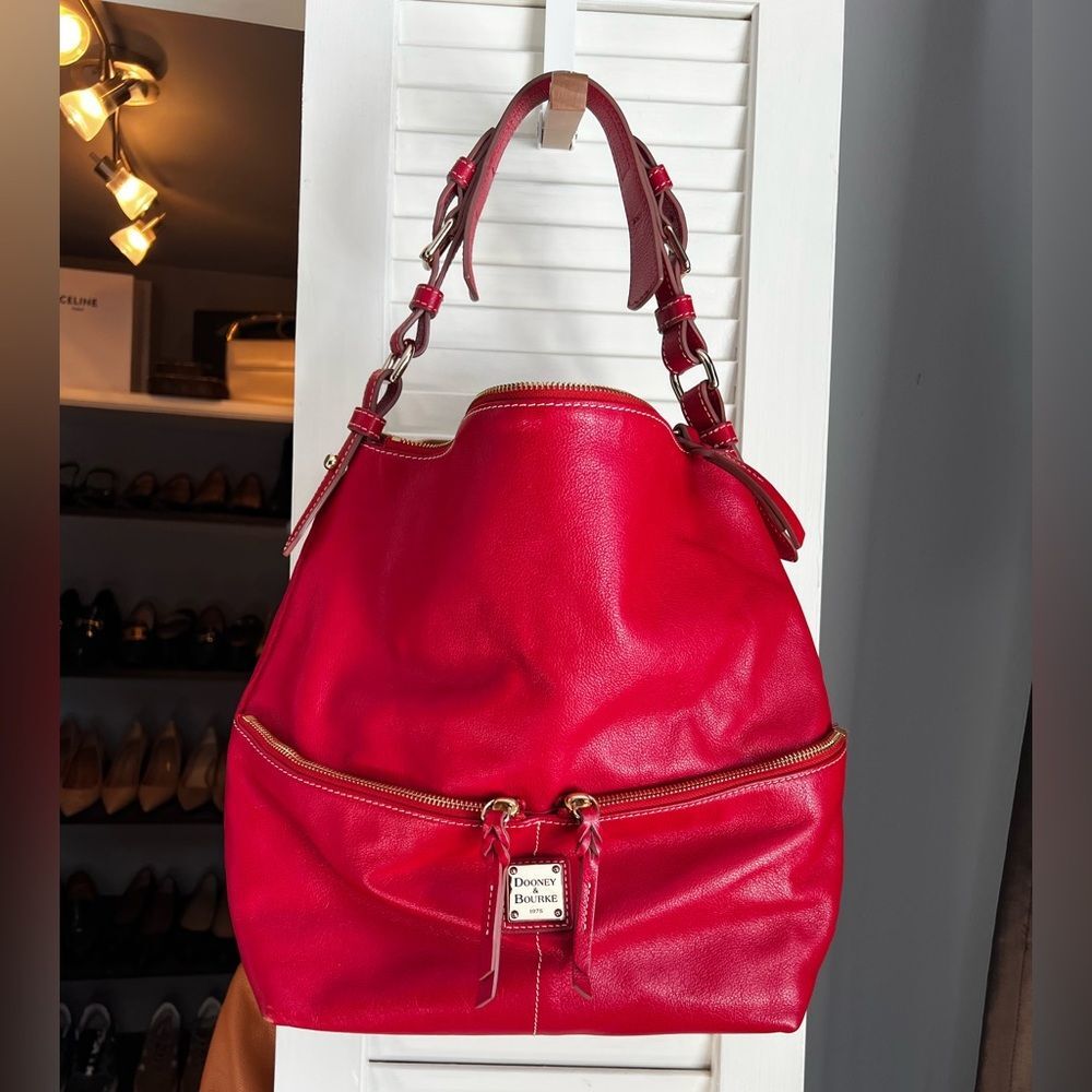 Dooney & Bourke Dillen Double Pockets Pebble Leather Bag